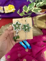 Flower Classic Premium Green Rakhi